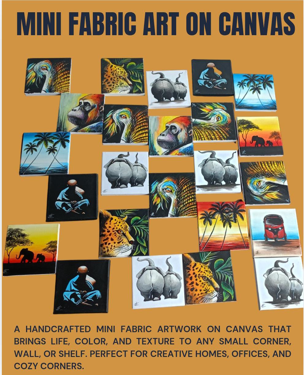 Hand-painted handmade artwork gift at Teshi Safari Villa