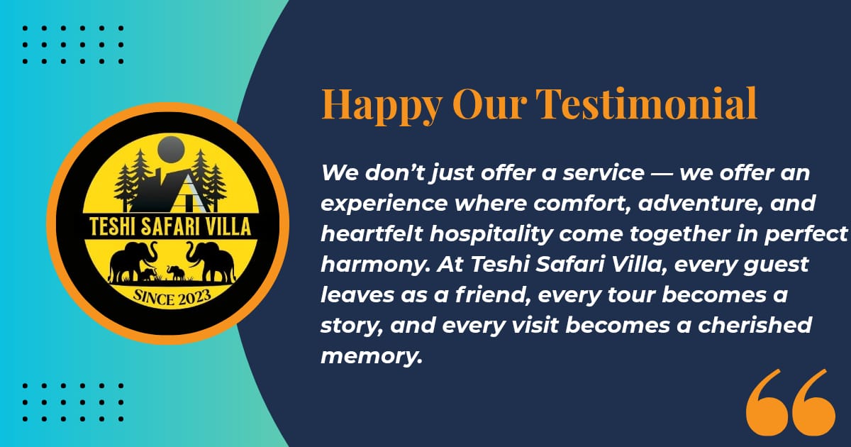 Happy guests at Teshi Safari Villa