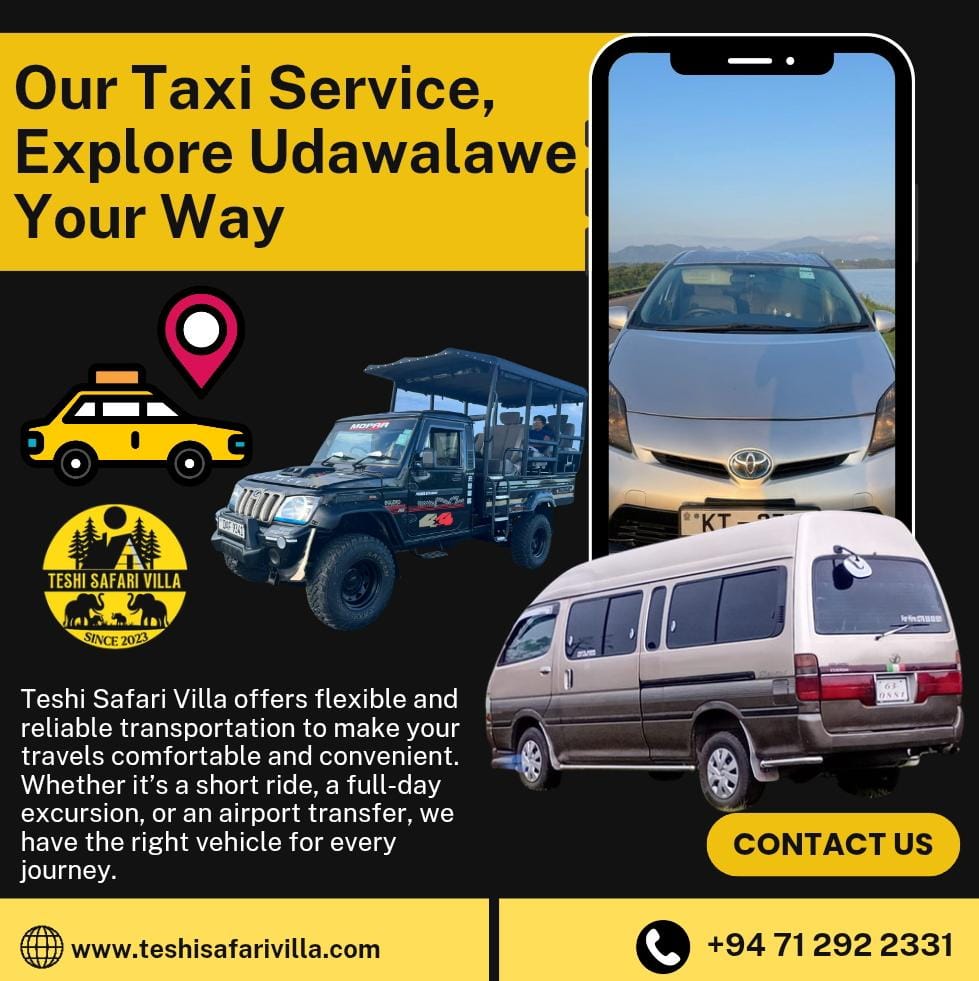 Reliable taxi and transport services by Teshi Safari Villa